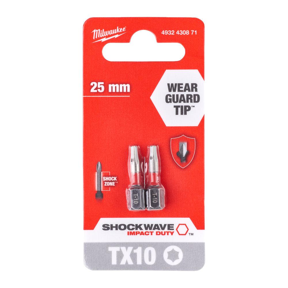 BITS SHOCKWAVE TX10X25MM 2P